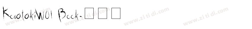 KoratakiW01 Book字体转换